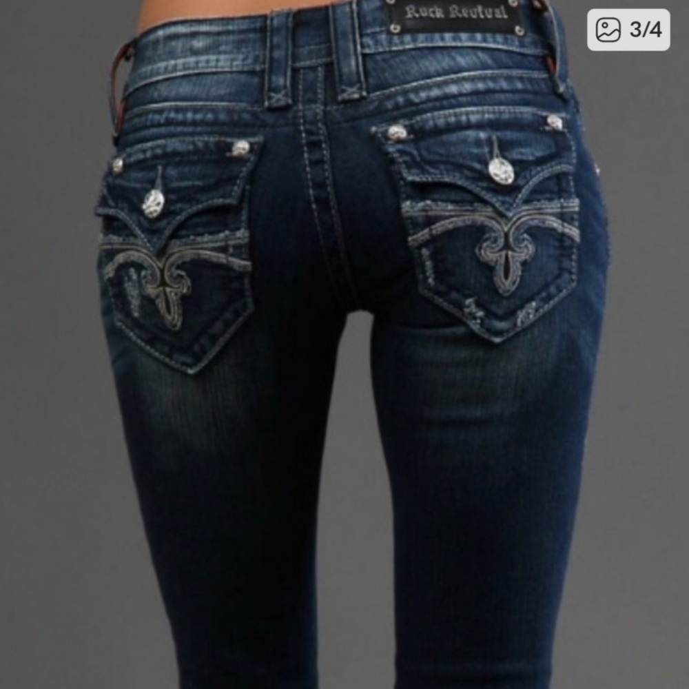 Rock Revival Celine Skinny Jeans Y2K Flap Pockets